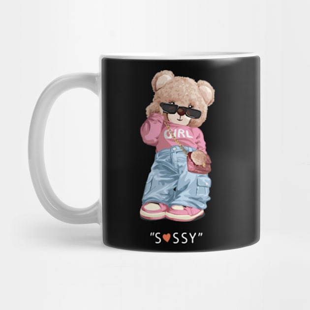 Sassy girl bear by EchoChicTees